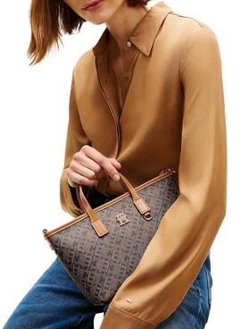 Sac Tommy Hilfiger Monoplay mini tote marron pour femme