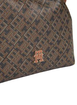 Sac à main Tommy Hilfiger Monoplay Bucket marron pour femme