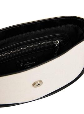 Sac à main Pepe Jeans Crisha blanc et noir pour femme