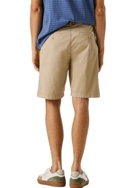 Shorts Pepe Jeans chino beige pour homme
