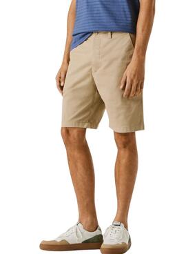 Shorts Pepe Jeans chino beige pour homme