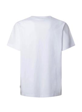T-shirt Pepe Jeans Sagan blanc pour homme