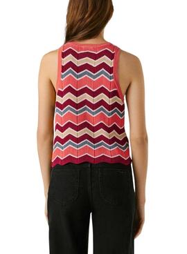 Top Pepe Jeans Kasha rose pour femme