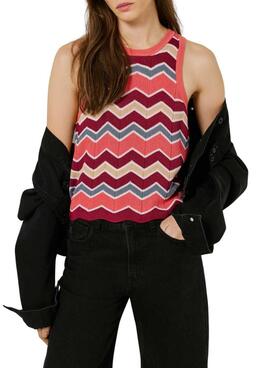 Top Pepe Jeans Kasha rose pour femme