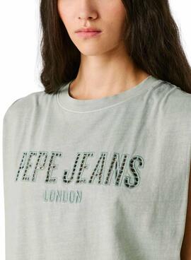 T-shirt Pepe Jeans Mirari vert pour femme