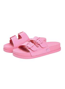 Sandales Tommy Jeans Confort Jelly avec boucles roses pour femmes