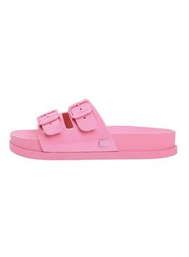 Sandales Tommy Jeans Confort Jelly avec boucles roses pour femmes