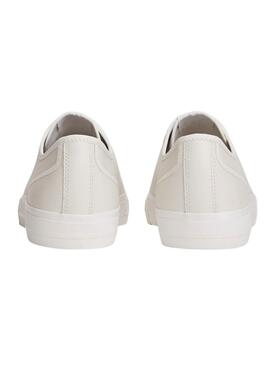 Sneakers en cuir Tommy Jeans Archive avec logo blanc pour homme