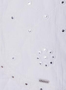 Top Pepe Jeans Holly blanco pour fille