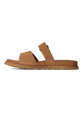 Sandales UGG GoldenGaze Slide Chestnut pour femme