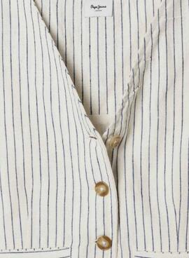 Gilet Pepe Jeans Izzy à rayures diplomatiques pour fille