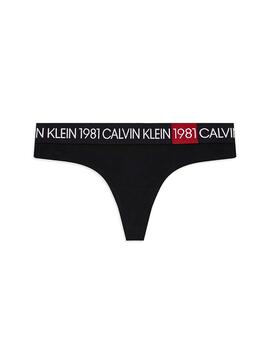 String Calvin Klein 1981 Bold Noir Femme