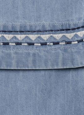 Top Pepe Jeans Ivy en denim azul para niña