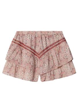 Shorts Pepe Jeans Hella imprimé floral pour fille.