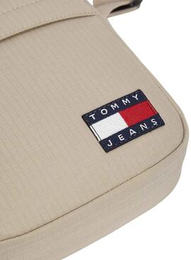 Sac Tommy Jeans reporter Essential Ripstop beige pour homme