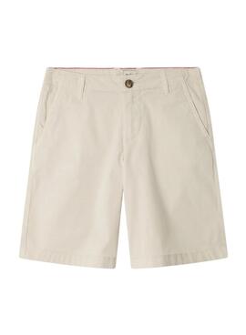 Bermudes Pepe Jeans Alexander beige pour enfant.