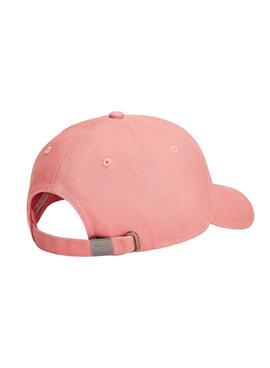 Casquette Tommy Jeans plaque Heritage rose pour femme
