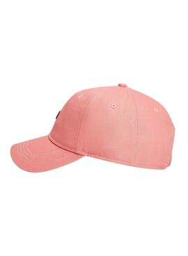 Casquette Tommy Jeans plaque Heritage rose pour femme