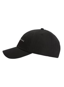 Casquette Tommy Jeans Linear Logo noire pour homme