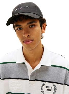 Casquette Tommy Jeans Linear Logo noire pour homme