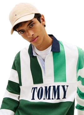 Casquette Tommy Jeans Linear Logo beige pour homme