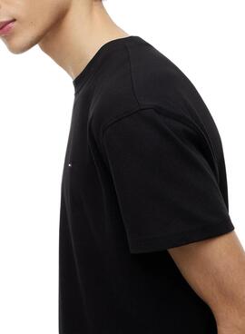 T-shirt Tommy Jeans Sflag noir pour homme