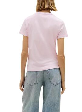 T-shirt Tommy Jeans Bubble rose pour femme