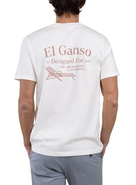 T-shirt El Ganso Hamacas blanc pour homme