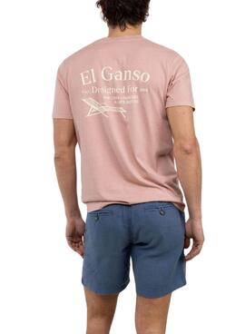 T-shirt El Ganso Hamacas rose pour homme