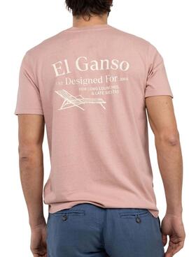 T-shirt El Ganso Hamacas rose pour homme