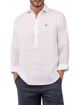 T-shirt El Ganso en lino blanco para hombre