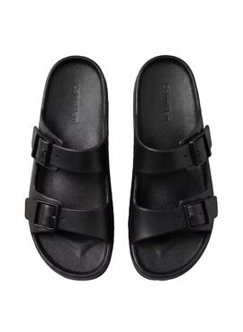 Sandales Calvin Klein Jeans Ergon noires pour homme.