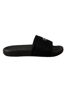 Sandales Calvin Klein Jeans Slide Canvas noir pour femme