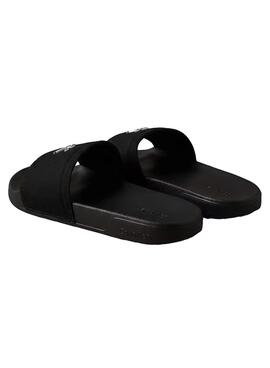 Sandales Calvin Klein Jeans Slide Canvas noir pour femme