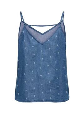Top Only Nova bleu  pour femme