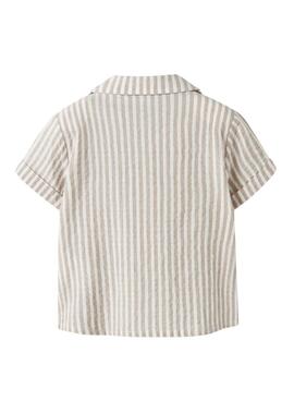 Chemise Name It Fedenis beige pour enfants