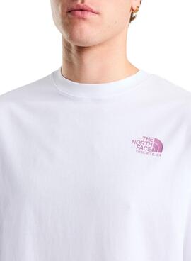 Camiseta The North Face Plant and Flora blanc pour homme.