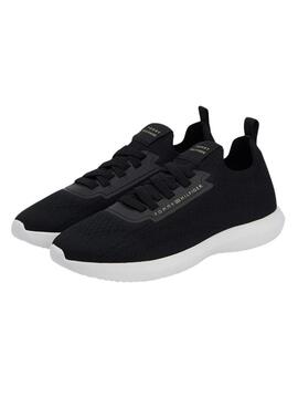 Chaussures Tommy Hilfiger Knit Extralight noir pour femme