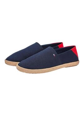 Espadrilles Tommy Hilfiger Core avec logo marine pour homme.