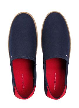 Espadrilles Tommy Hilfiger Core avec logo marine pour homme.