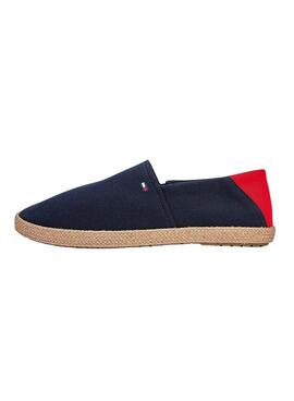 Espadrilles Tommy Hilfiger Core avec logo marine pour homme.