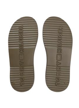 Tongs Tommy Hilfiger Light ajustables avec boucles vertes pour homme