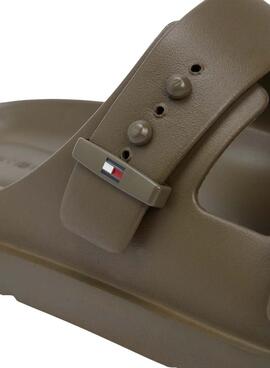 Tongs Tommy Hilfiger Light ajustables avec boucles vertes pour homme