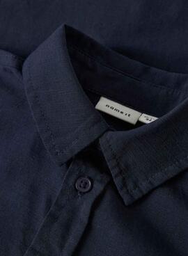Chemise Name It Filip marine pour garçon