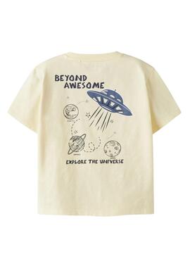 T-shirt Nameit Dib jaune pour garçon