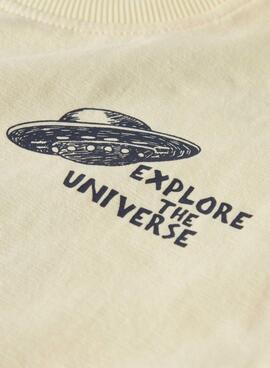 T-shirt Nameit Dib jaune pour garçon