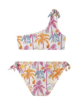 Maillot de bain Pepe Jeans Tropical avec des palmiers multicolores pour fille