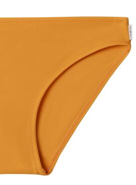 Bikini Pepe Jeans con estampado del logo en color naranja para niña.
