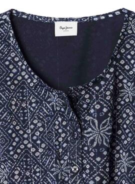 Robe Pepe Jeans Imabel bleu marine pour fille