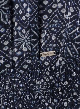 Robe Pepe Jeans Imabel bleu marine pour fille